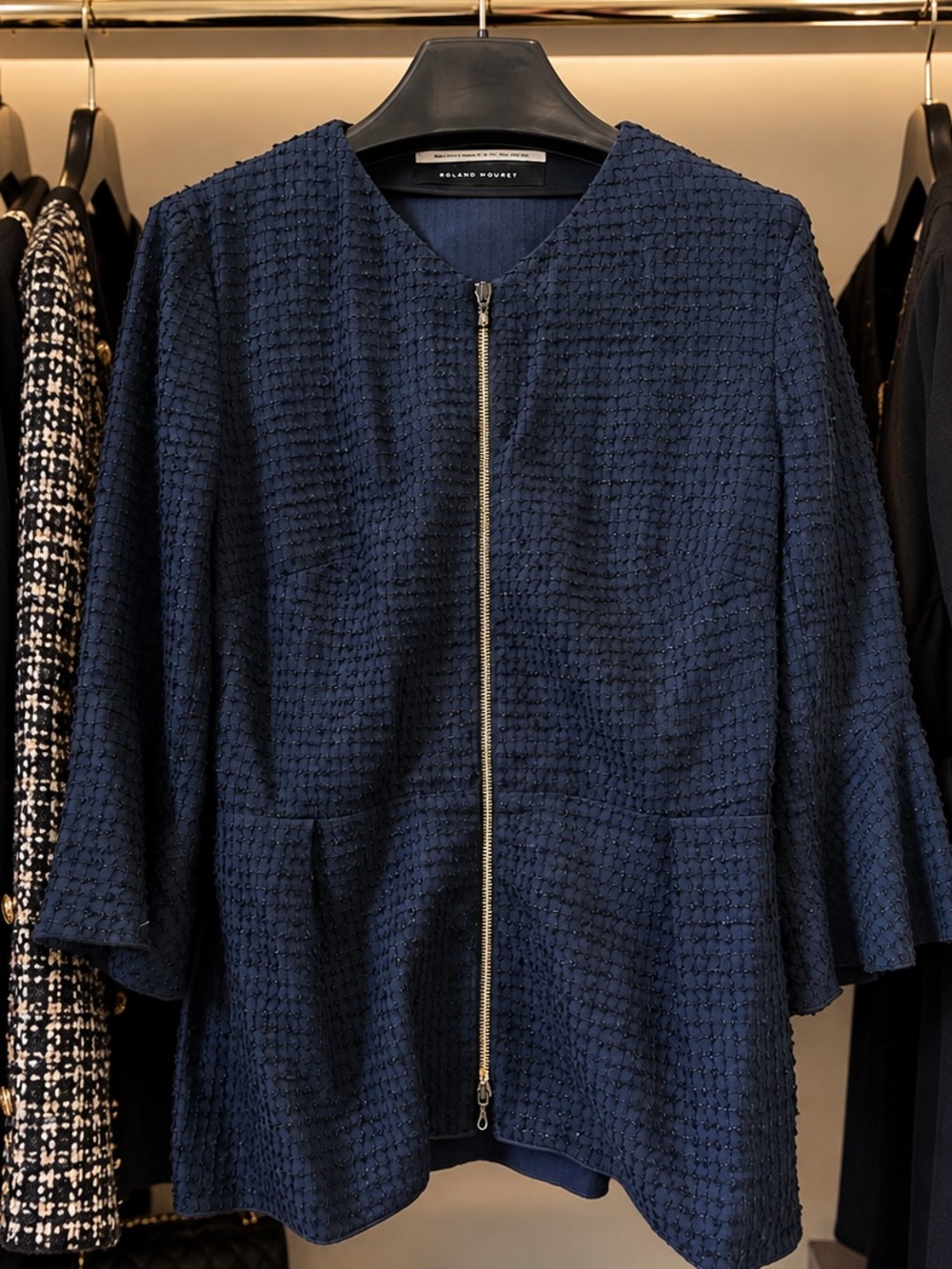 Roland Mouret 2015 Textured Peplum Jacket | US 10